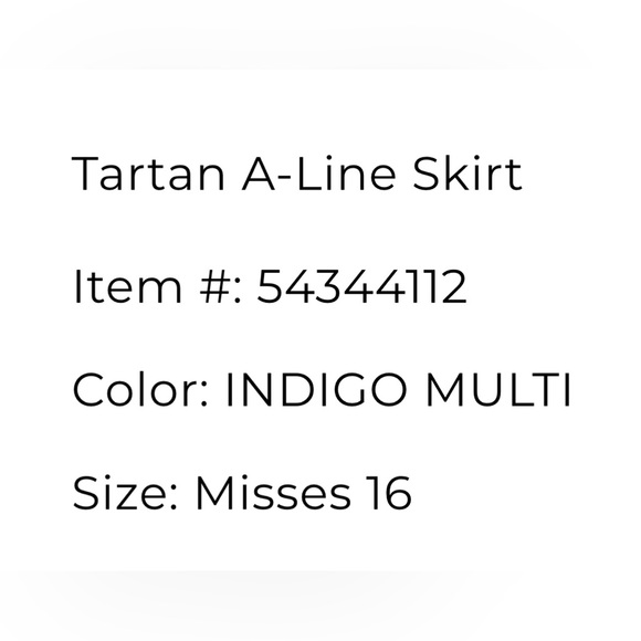 Talbots Tartan Plaid A-Line Skirt Size 16 - Picture 3 of 8